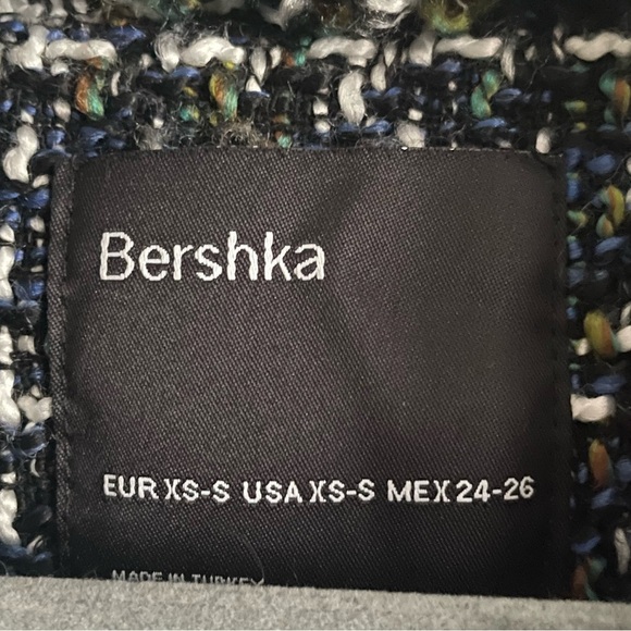 Bershka Tweed Jacket With Frayed Hem. Pre-Owned. - Picture 7 of 7